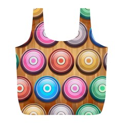 Background Colorful Abstract Brown Full Print Recycle Bag (l)