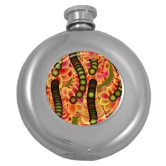 Abstract Background Digital Green Round Hip Flask (5 Oz) by HermanTelo