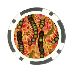 Abstract Background Digital Green Poker Chip Card Guard by HermanTelo