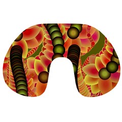 Abstract Background Digital Green Travel Neck Pillow