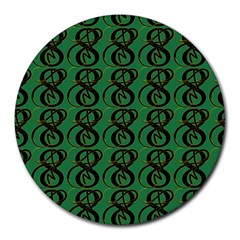 Abstract Pattern Graphic Lines Round Mousepads