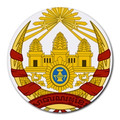 Coat Of Arms Of Khmer Republic, 1970-1975 Round Mousepads by abbeyz71