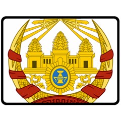 Coat Of Arms Of Khmer Republic, 1970-1975 Fleece Blanket (large)  by abbeyz71