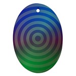 Blue Green Abstract Background Ornament (Oval) Front