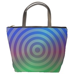 Blue Green Abstract Background Bucket Bag by HermanTelo