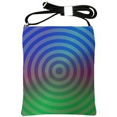 Blue Green Abstract Background Shoulder Sling Bag by HermanTelo