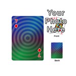 Blue Green Abstract Background Playing Cards Double Sided (Mini) Front - Diamond7