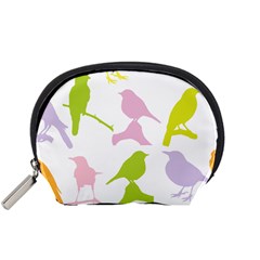 Birds Colourful Background Accessory Pouch (small)