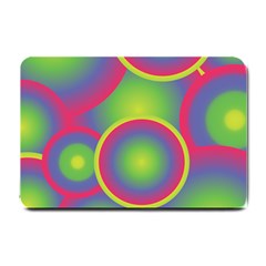 Background Colourful Circles Small Doormat  by HermanTelo