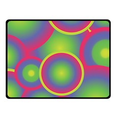 Background Colourful Circles Double Sided Fleece Blanket (small)  by HermanTelo