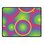 Background Colourful Circles Double Sided Fleece Blanket (Small)  45 x34  Blanket Front