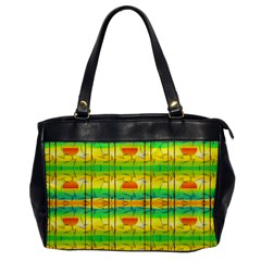 Birds Beach Sun Abstract Pattern Oversize Office Handbag by HermanTelo