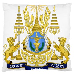 Coat Of Arms Of Cambodia Large Flano Cushion Case (two Sides) by abbeyz71