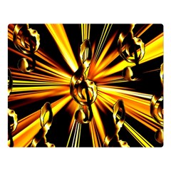 Clef Golden Music Double Sided Flano Blanket (large) 