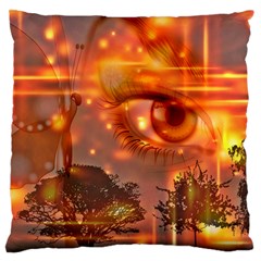 Eye Butterfly Evening Sky Standard Flano Cushion Case (one Side)