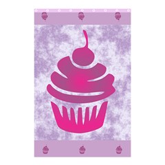 Cupcake Food Purple Dessert Baked Shower Curtain 48  x 72  (Small) 