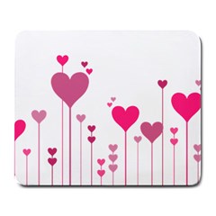 Heart Rosa Love Valentine Pink Large Mousepads by HermanTelo