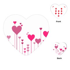 Heart Rosa Love Valentine Pink Playing Cards (heart) by HermanTelo