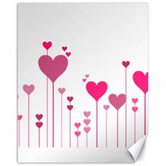 Heart Rosa Love Valentine Pink Canvas 16  X 20  by HermanTelo