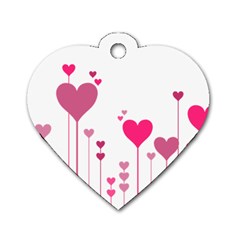 Heart Rosa Love Valentine Pink Dog Tag Heart (one Side) by HermanTelo