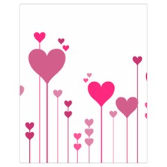 Heart Rosa Love Valentine Pink Drawstring Bag (small)