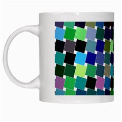 Geometric Background Colorful White Mugs