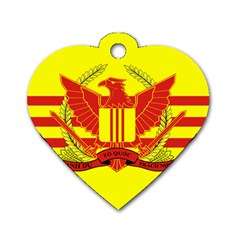 War Flag Of South Vietnam Dog Tag Heart (one Side) by abbeyz71