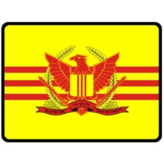 War Flag Of South Vietnam Double Sided Fleece Blanket (large)  by abbeyz71