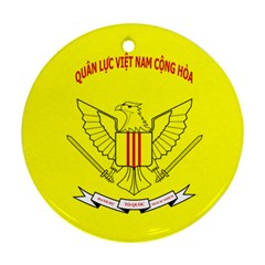 Flag Of Republic Of Vietnam Military Forces Round Ornament (two Sides) by abbeyz71