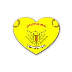 Flag Of Republic Of Vietnam Military Forces Rubber Coaster (heart)  by abbeyz71