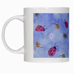 Ladybug Blue Nature White Mugs