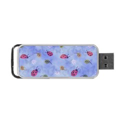 Ladybug Blue Nature Portable Usb Flash (one Side) by HermanTelo