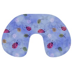 Ladybug Blue Nature Travel Neck Pillow