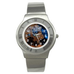 Landscape Woman Magic Evening Stainless Steel Watch