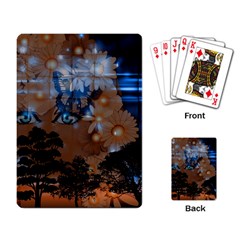 Landscape Woman Magic Evening Playing Cards Single Design