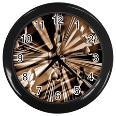 Music Clef Tones Wall Clock (black) by HermanTelo