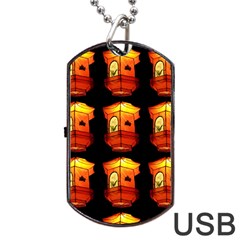 Paper Lantern Chinese Celebration Dog Tag Usb Flash (two Sides) by HermanTelo