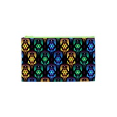 Pattern Background Bright Blue Cosmetic Bag (xs)