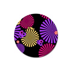 Seamless Halloween Day Dead Magnet 3  (round) by HermanTelo