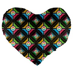 Pattern Pastels Background Large 19  Premium Heart Shape Cushions
