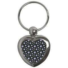 Seamless Pattern Background Circle Key Chain (heart) by HermanTelo