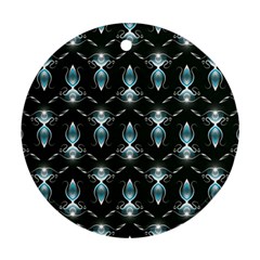 Seamless Pattern Background Black Ornament (Round)