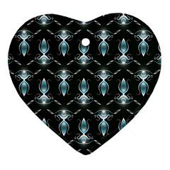 Seamless Pattern Background Black Ornament (Heart)