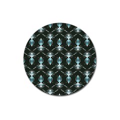 Seamless Pattern Background Black Magnet 3  (Round)