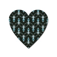 Seamless Pattern Background Black Heart Magnet by HermanTelo