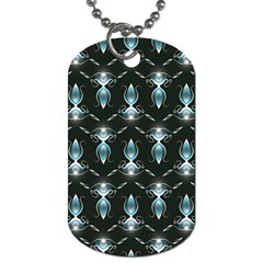 Seamless Pattern Background Black Dog Tag (One Side)