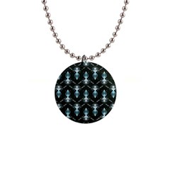 Seamless Pattern Background Black 1  Button Necklace