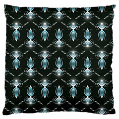 Seamless Pattern Background Black Large Flano Cushion Case (One Side)