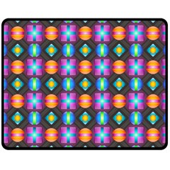 Squares Spheres Backgrounds Texture Double Sided Fleece Blanket (medium)  by HermanTelo