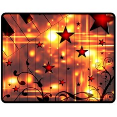 Star Radio Light Effects Magic Double Sided Fleece Blanket (medium)  by HermanTelo